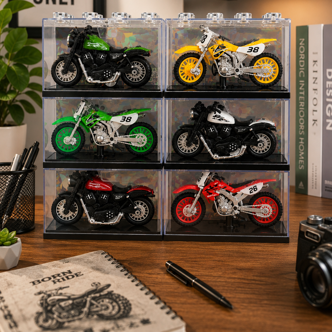 Mini Die-Cast Mettal Motorcycle Set