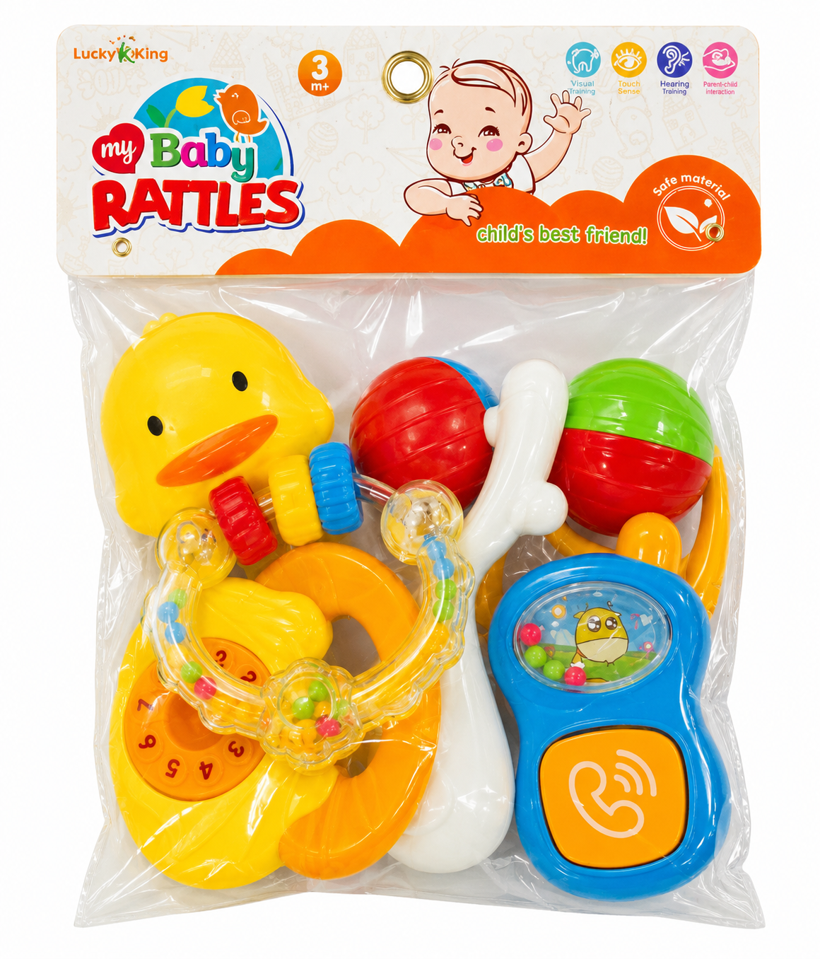 Baby Rattle & Teether Toy Set