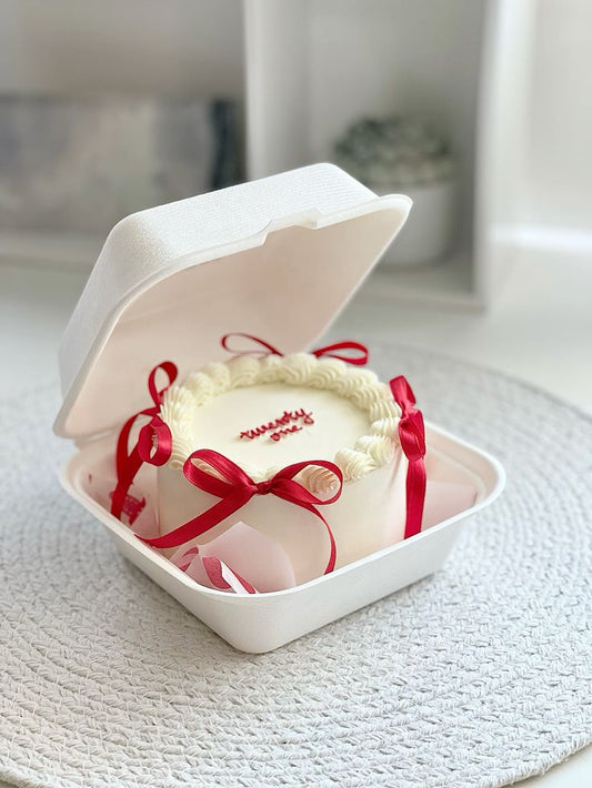 Bagasse clamshell (6×6 inch)