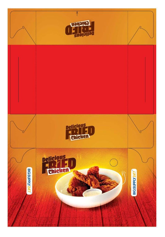 100 Pcs Fried Chicken box (8*6*3)