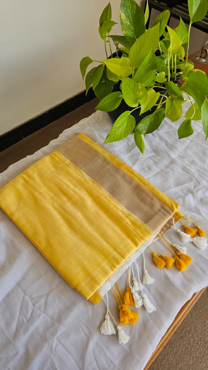 Dual Shade Mul Cotton Saree