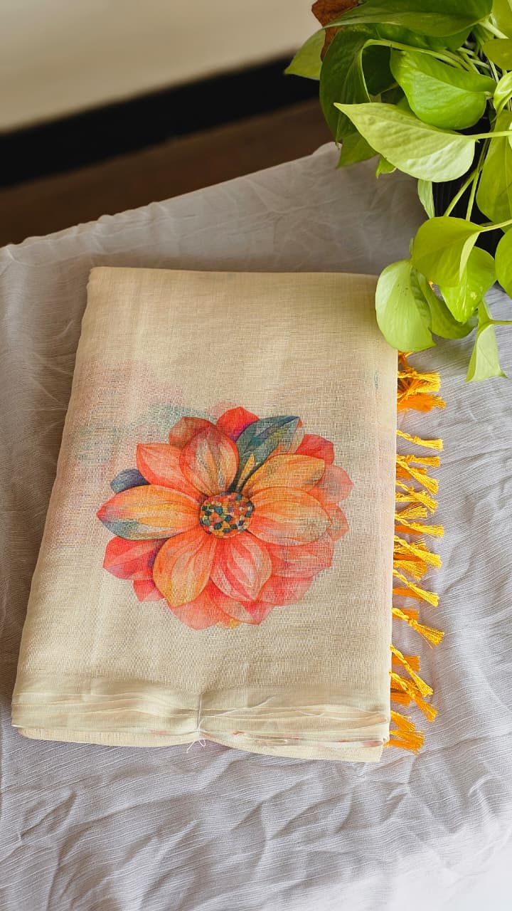 Ice Cream Cotton Saree