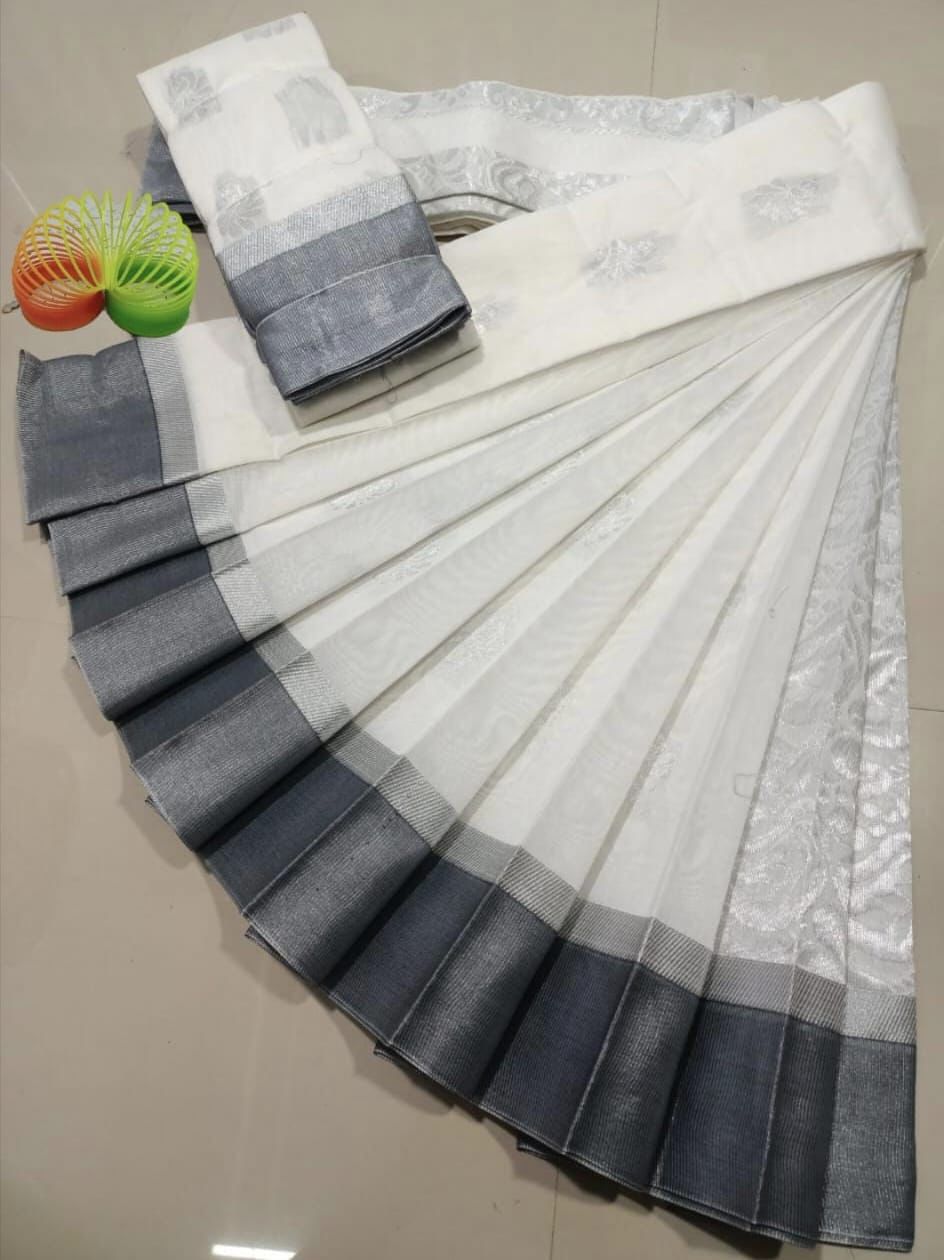 Silver Silk Mercerised Cotton