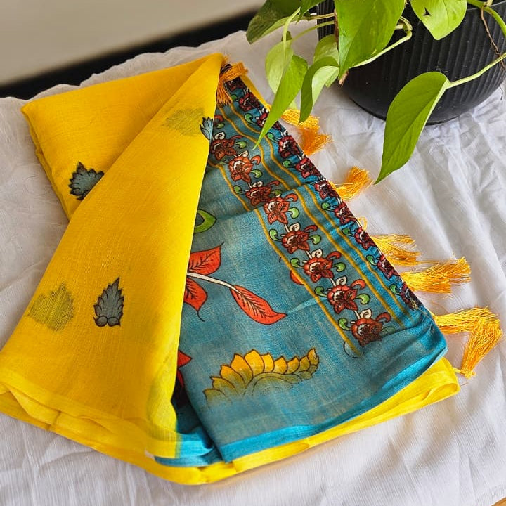 Linen Cotton Saree