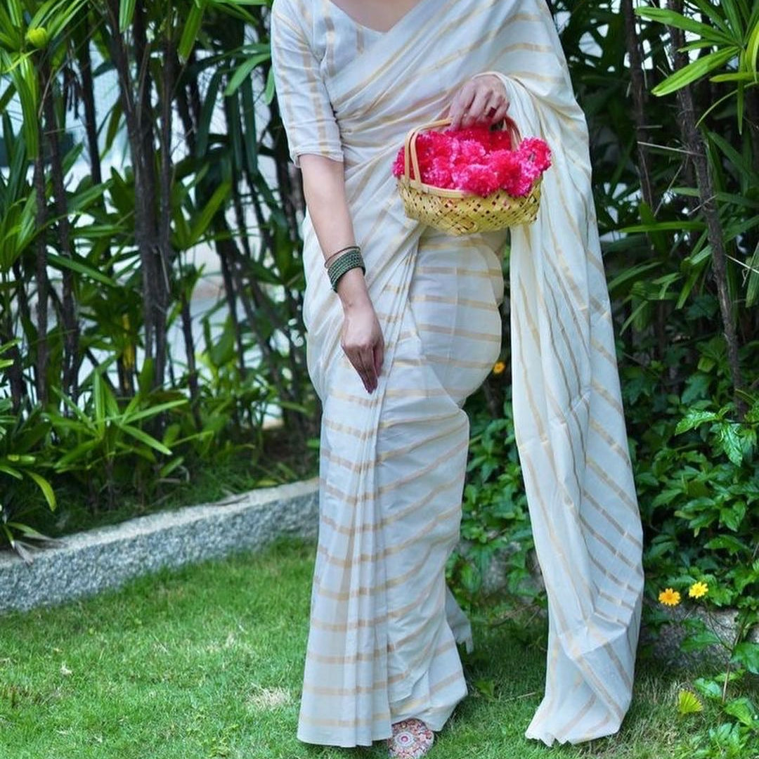 Cotton Golden Line Saree