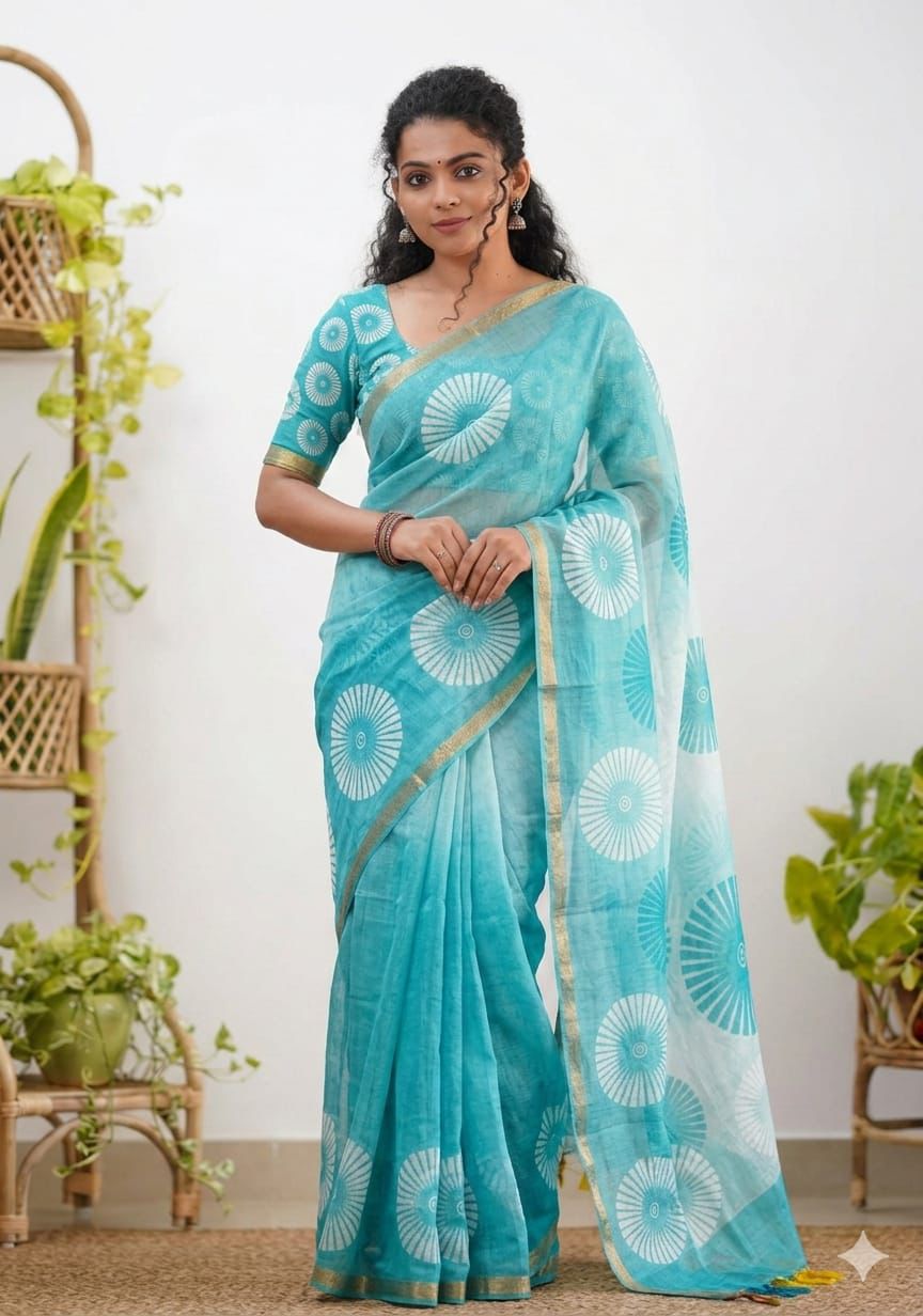 Linen Cotton Saree
