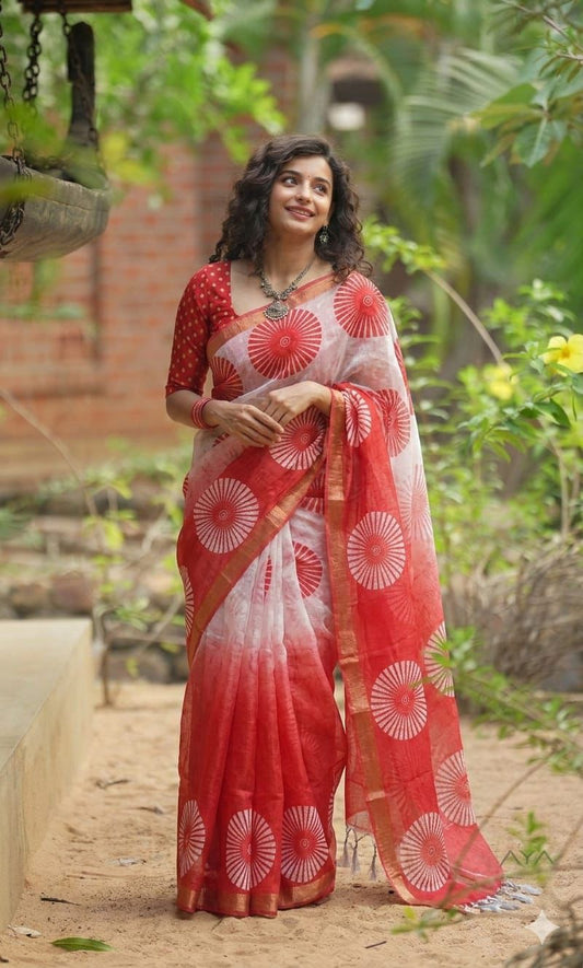 Linen Cotton Saree