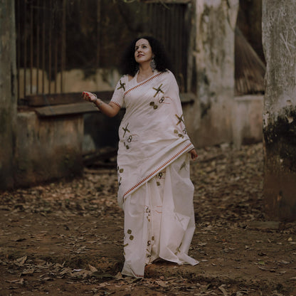 Traditional Pattern Kerala Saree