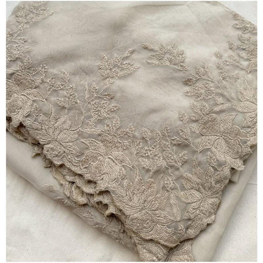 Organza Embroidered Saree