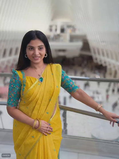 Linen Cotton Saree